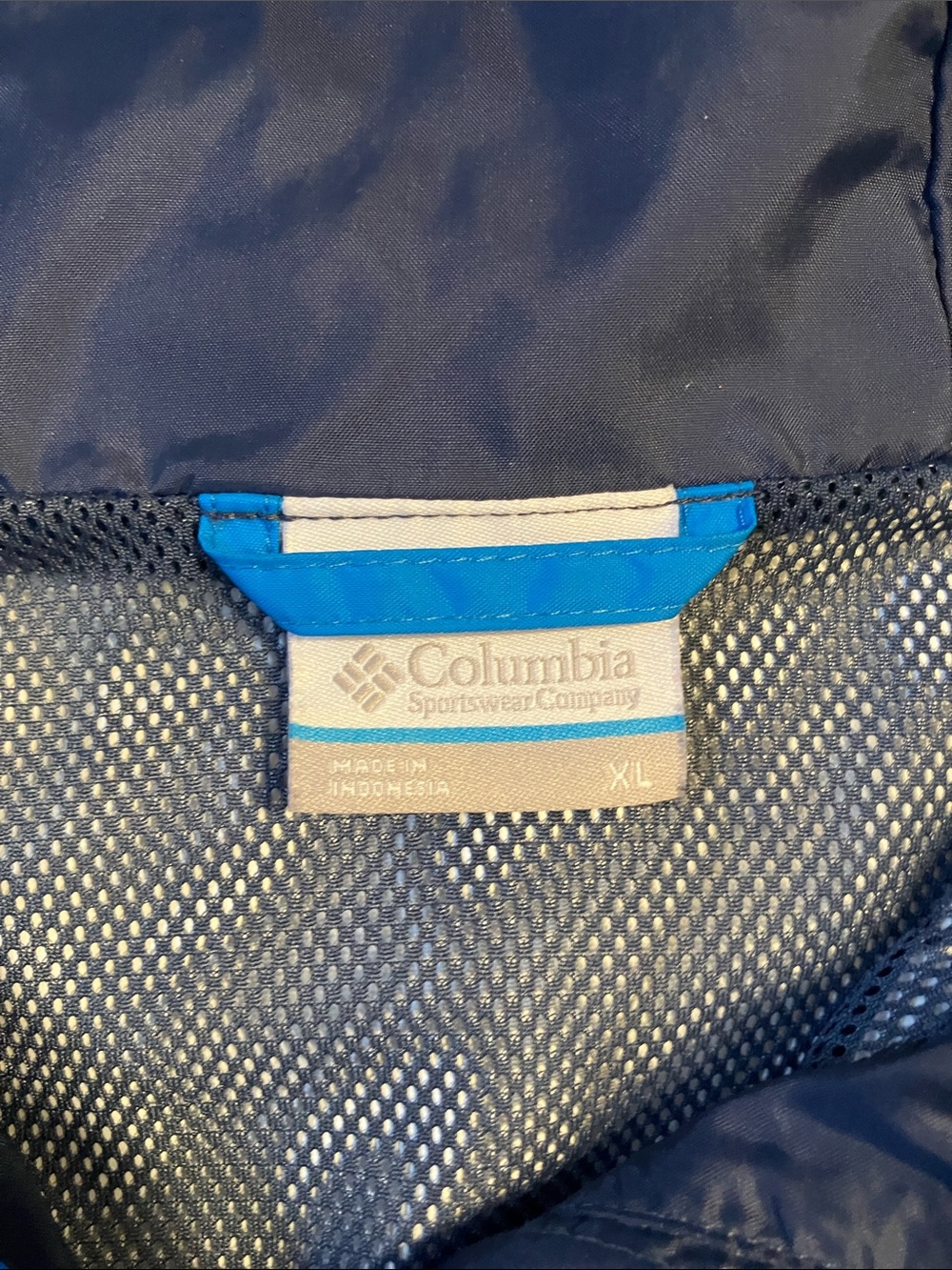 Columbia Bright Blue Hooded Rain Jacket Omni tech women’s XL - Picture 8 of 10